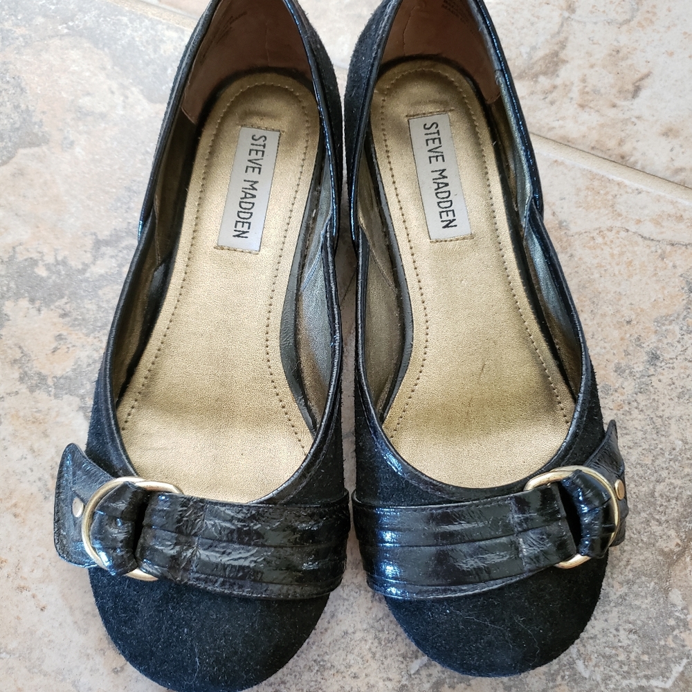 Steve Madden Leather Belt Flats sz 7